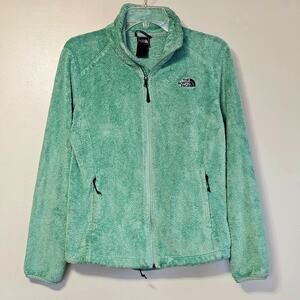 The North Face Light Green Teal Full Zip Osolita Fleece Jacket Womens S/P